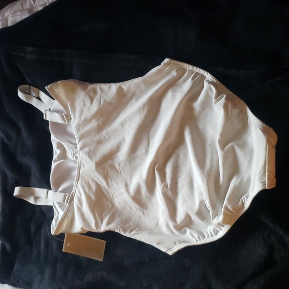 NWT Michael Kors White One Piece Swimsuit Size 10 - Picture 9 of 9